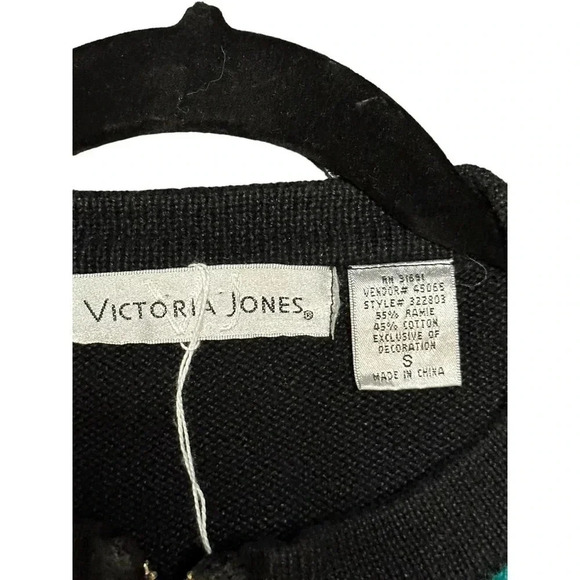 Victoria Jones Women's Multicolor Christmas Presents Zip Up Sweater Size S - Picture 4 of 6